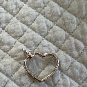Pandora Twisted Silver Heart Charm